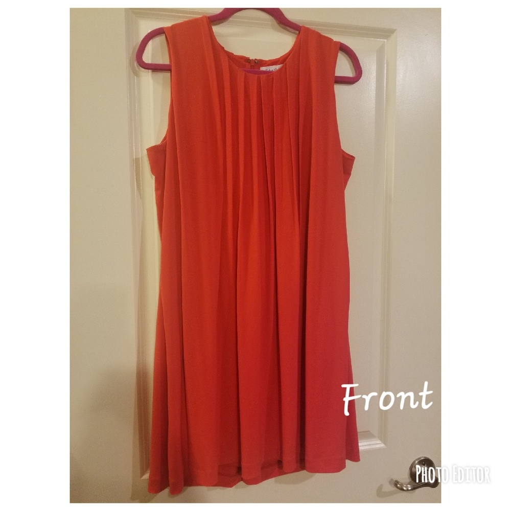 Calvin Klein Orange Flare Dress